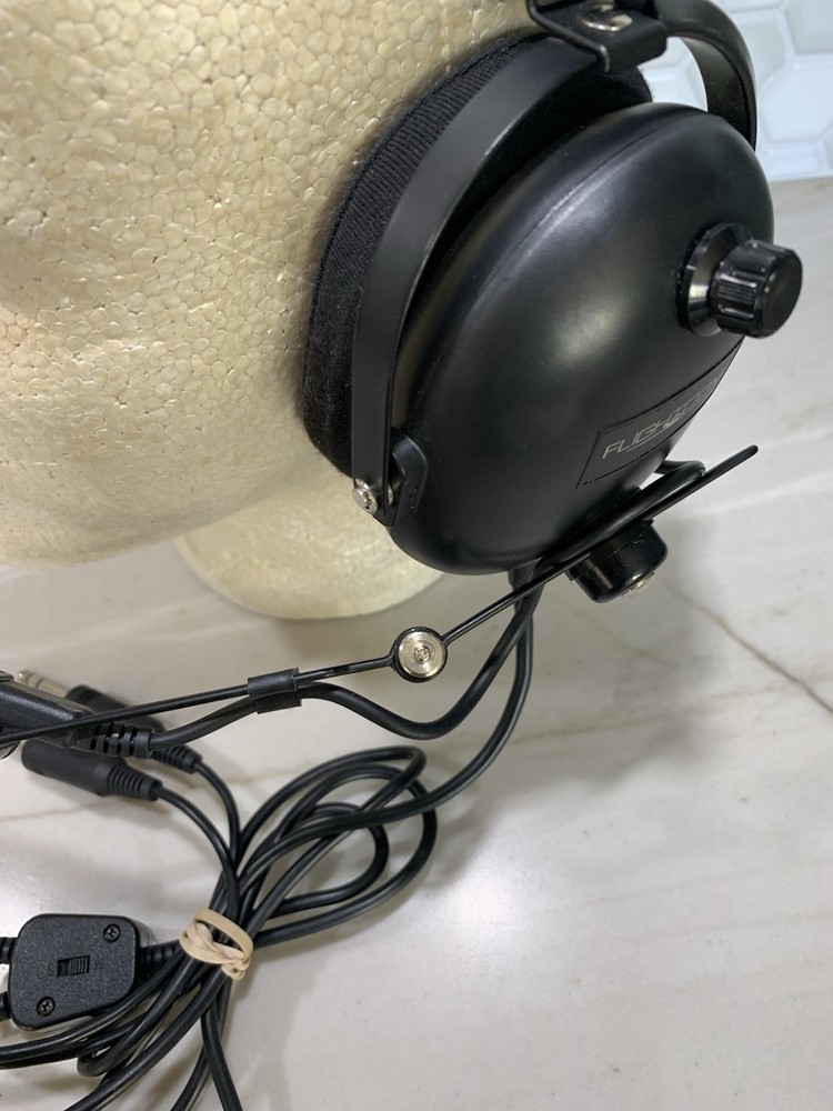 Flightcom Aviation Headset Black Model Unknown