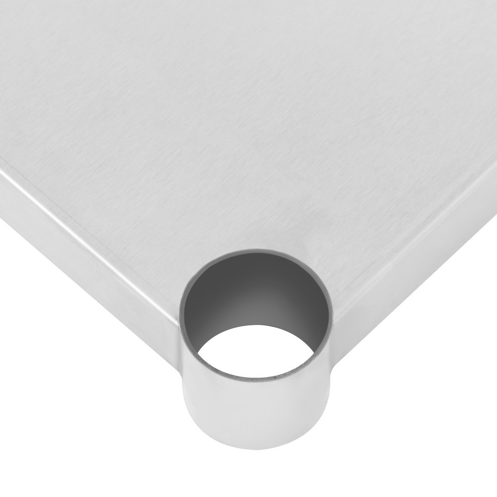 Under Shelf Stainless Steel Adjustable Lower Shelf Work Table Under Shelf Silver
