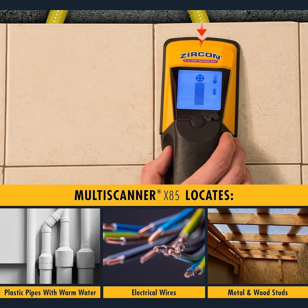 X85 Center Finding Wall Scanner with Thermal Detection for Safe DIY Projects
