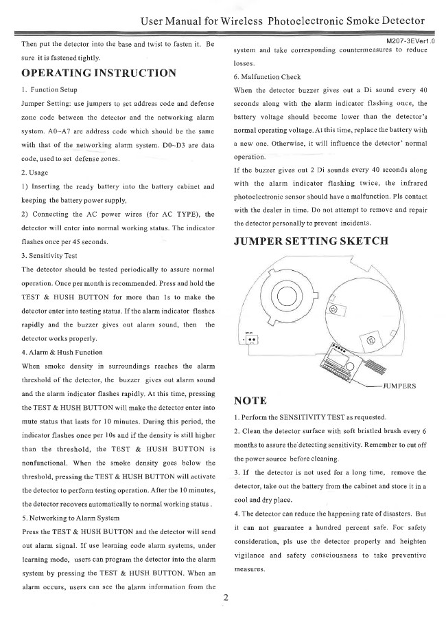 Wireless Smoke Detector Wireless Smoke Detector