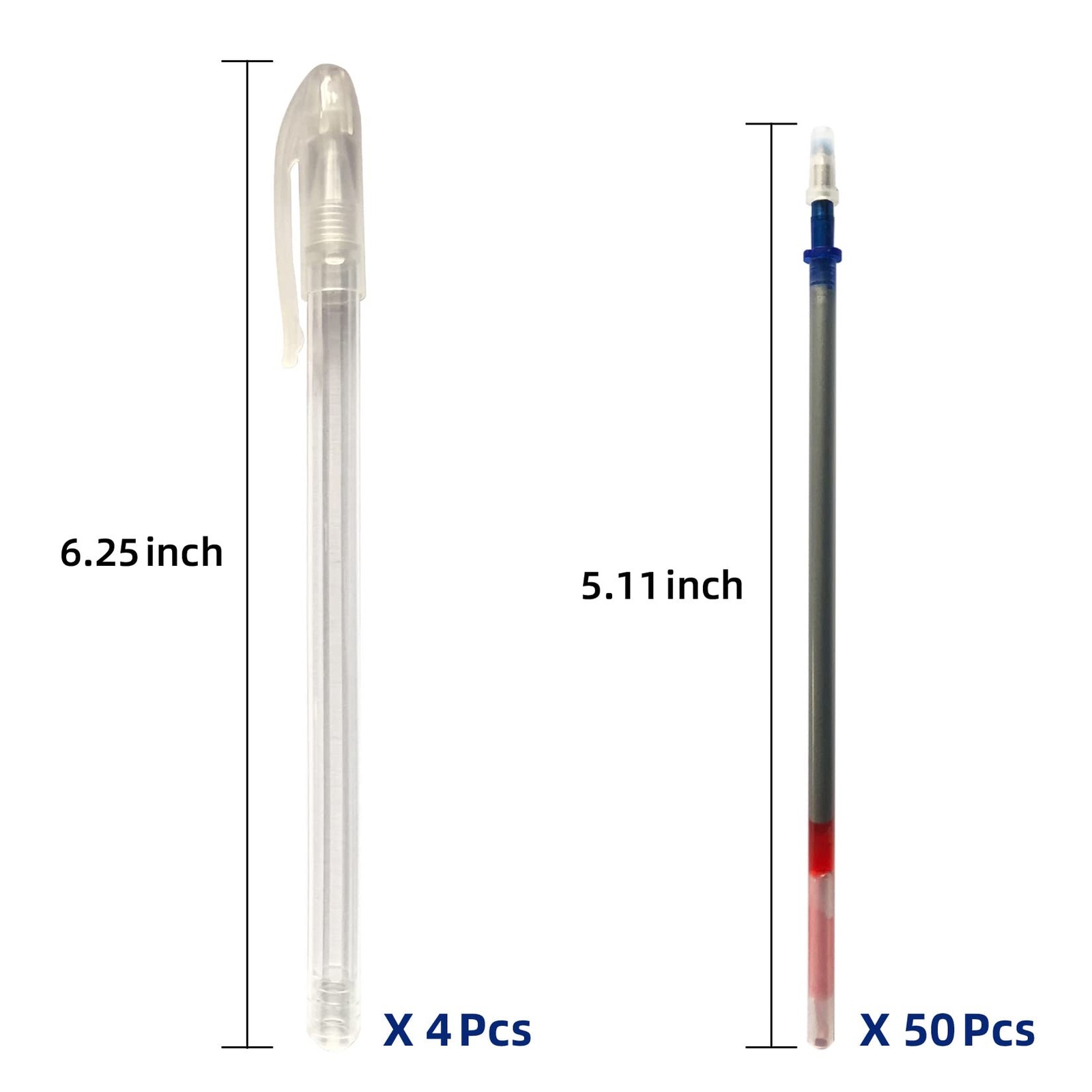 54 Pcs Leather Marking Pen Silver Fabric Markers Pen Set, 4 Pcs Pen Barrel wi...