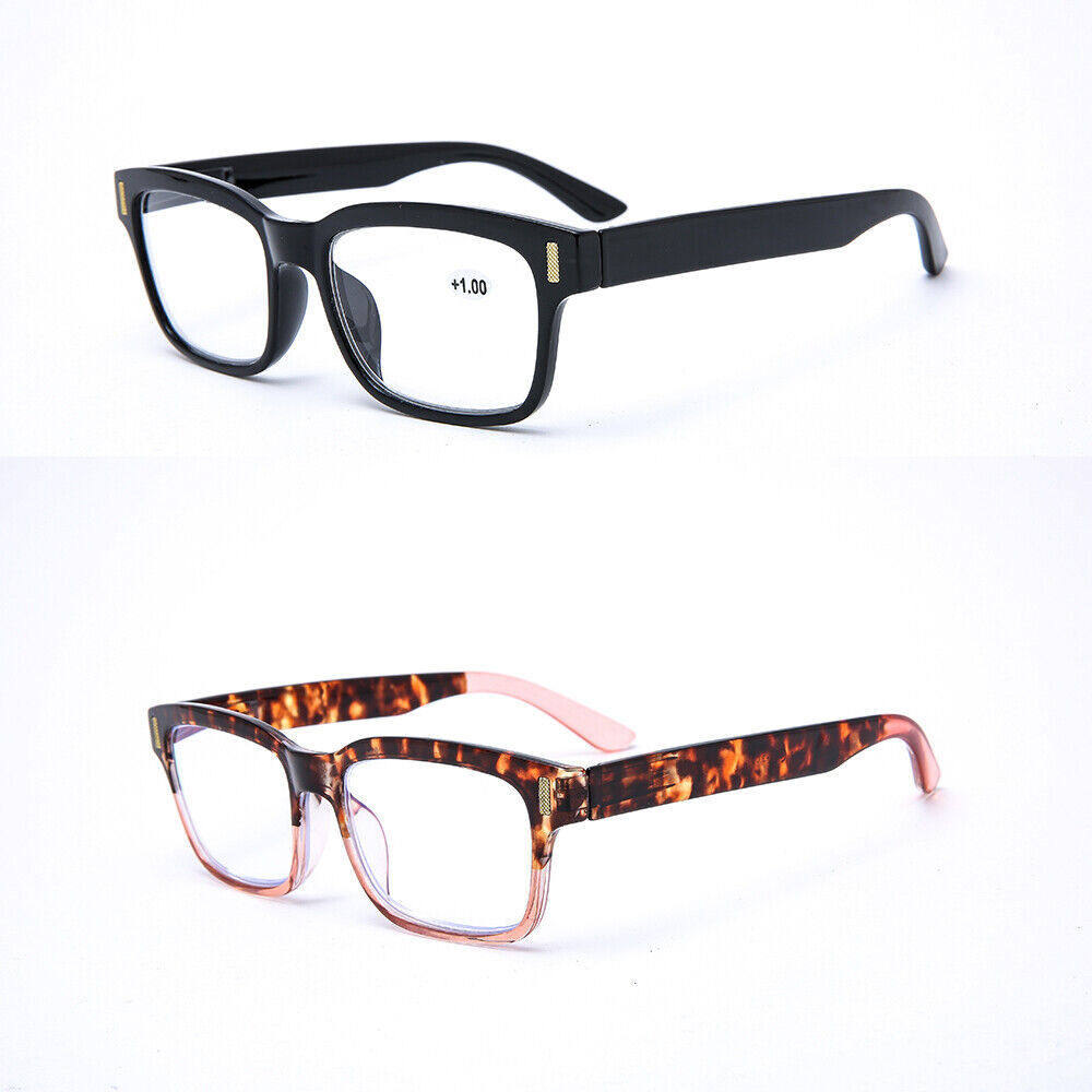 Top-Quality TR90 Rectangle Reading Glasses Readers Blue Light Blocking Glasses