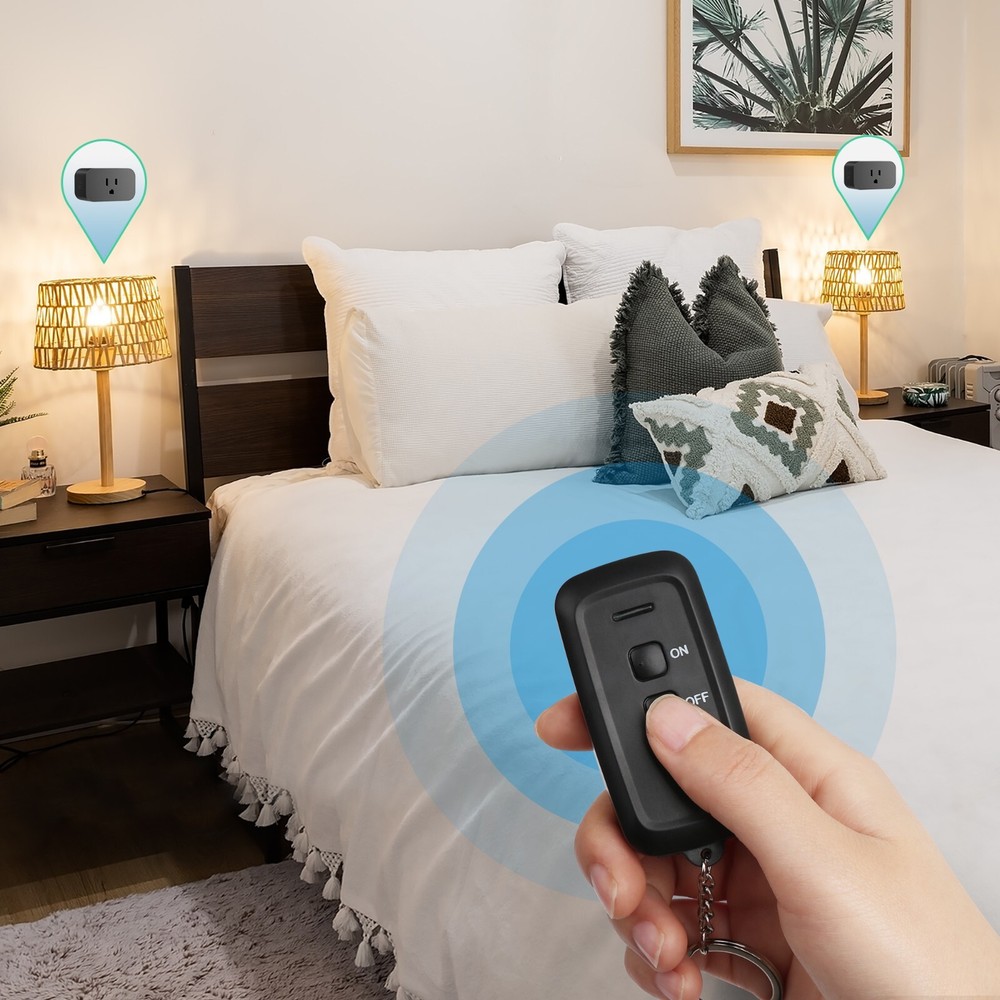 DEWENWILS Remote Control Outlet, Wireless Remote Light Switch 15A/1875W Black