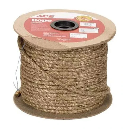 Twisted Natural Manila Hemp Rope (1/2 Inch x 300 Feet Spool)