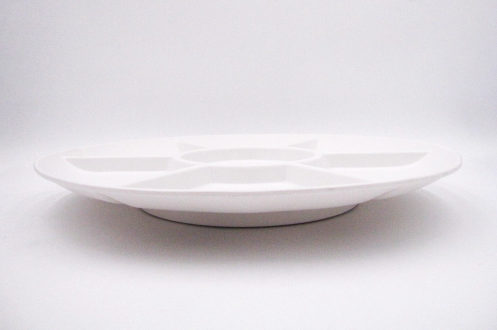 Dwell Studio 7-Section Lazy Susan Server Platter Melamine White Stylish Elegant