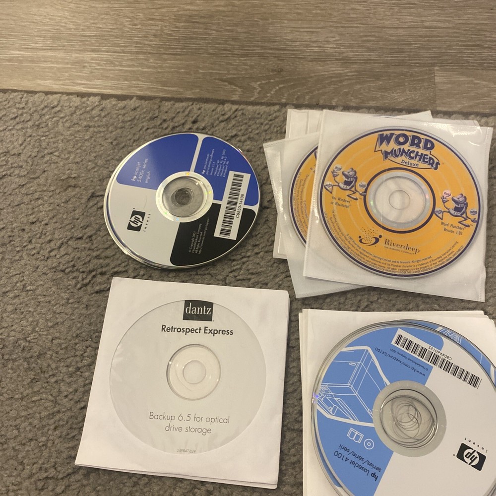 Vintage Computer Software Disc Lot Software Restore Operating Systems Games 250+