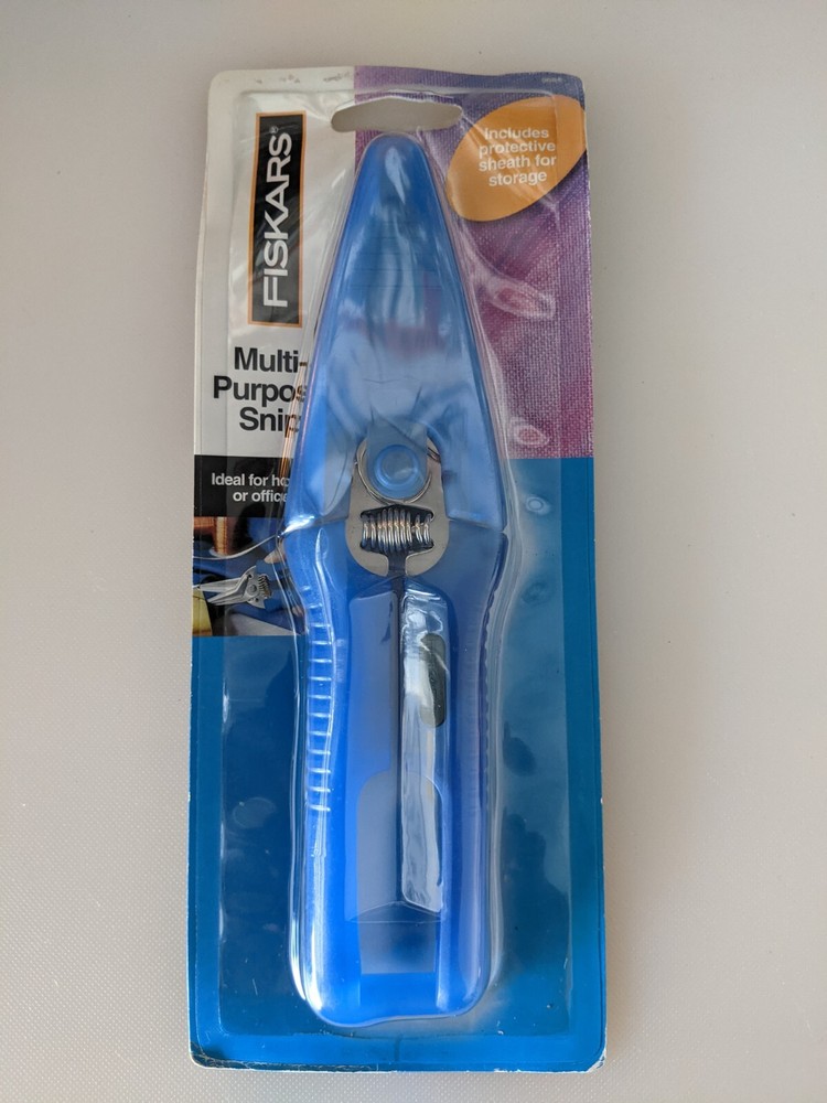 FISKARS Multi Purpose Utility Snips Shears Scissors Blue Sheath Cover Model 9684