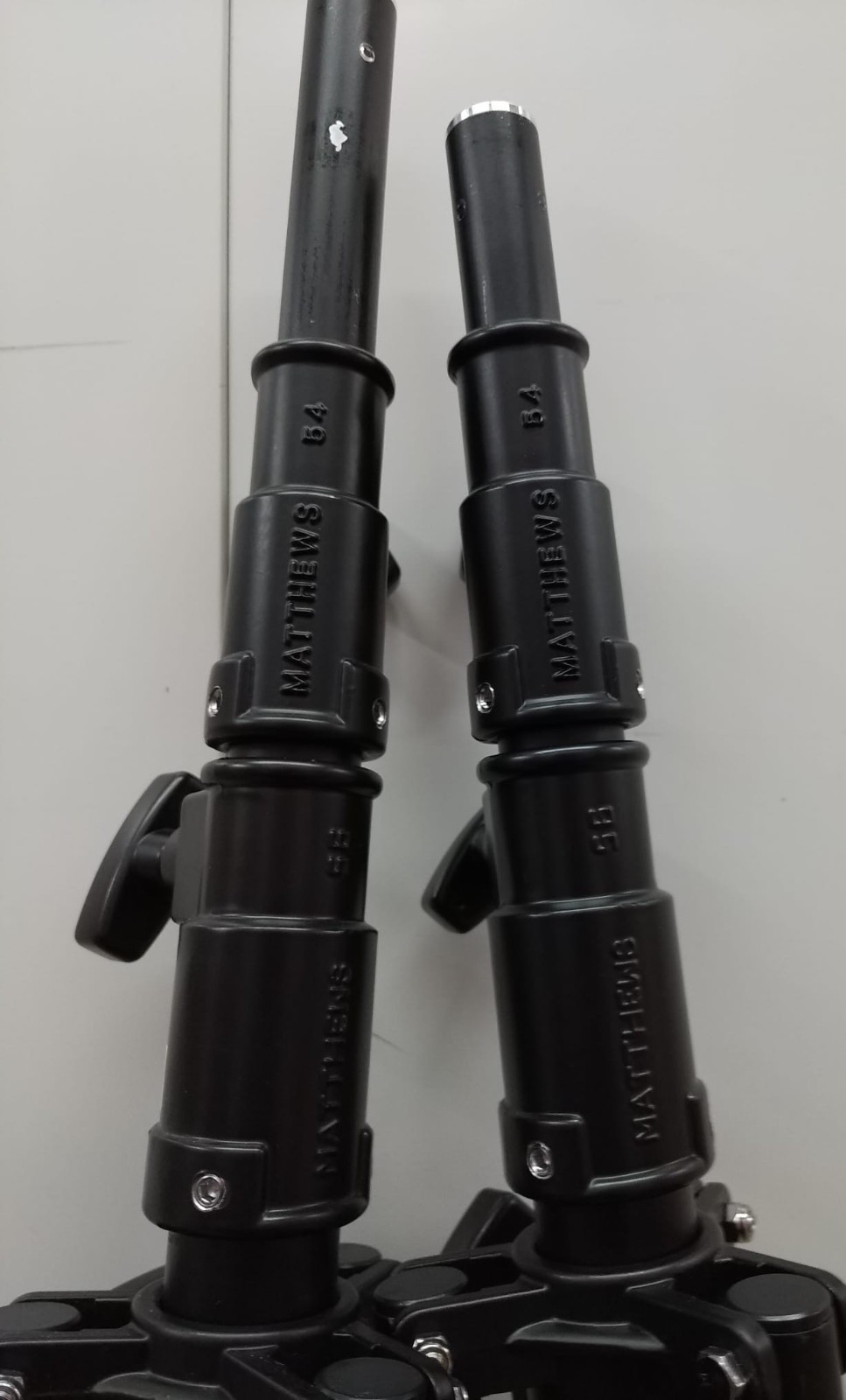 Pair of Matthews Combo Black Aluminum Stand