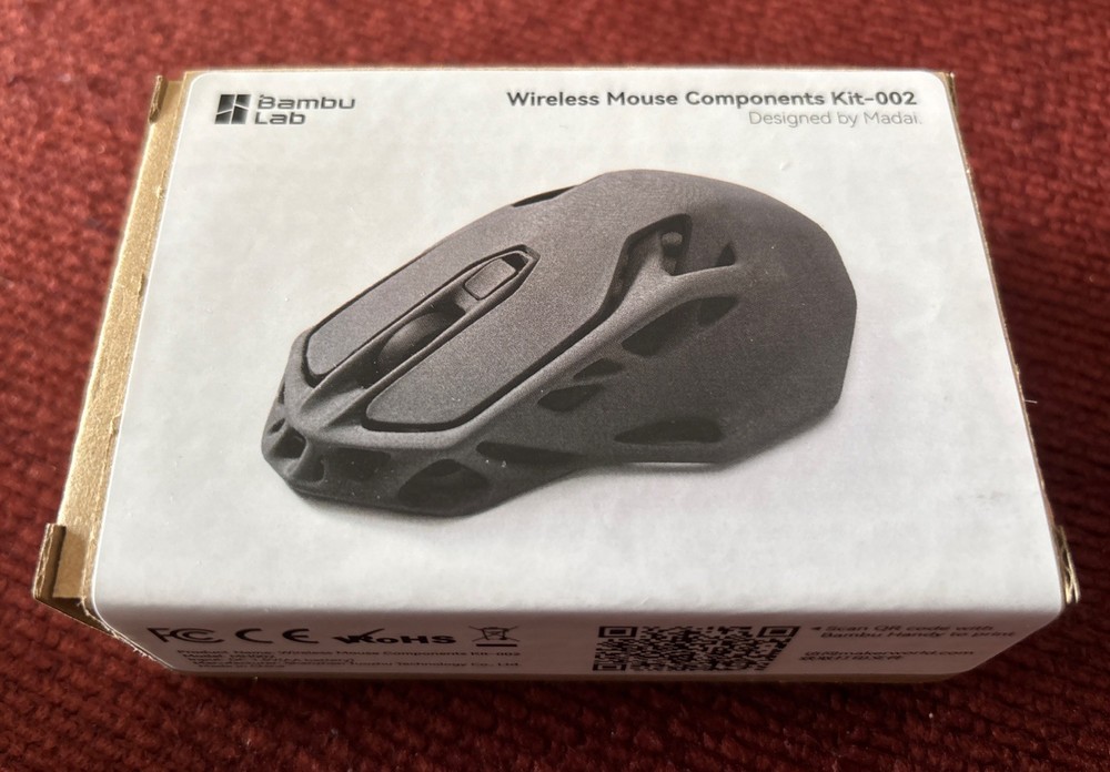 Bambu Lab Makerworld MH002 3D Printed Wireless Mouse Model Components DIY