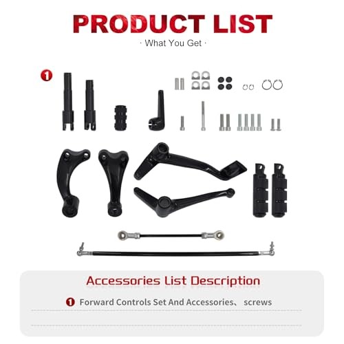 Motorcycle Forward Controls Complete Kit Footpegs Levers For 2004-2013 Black
