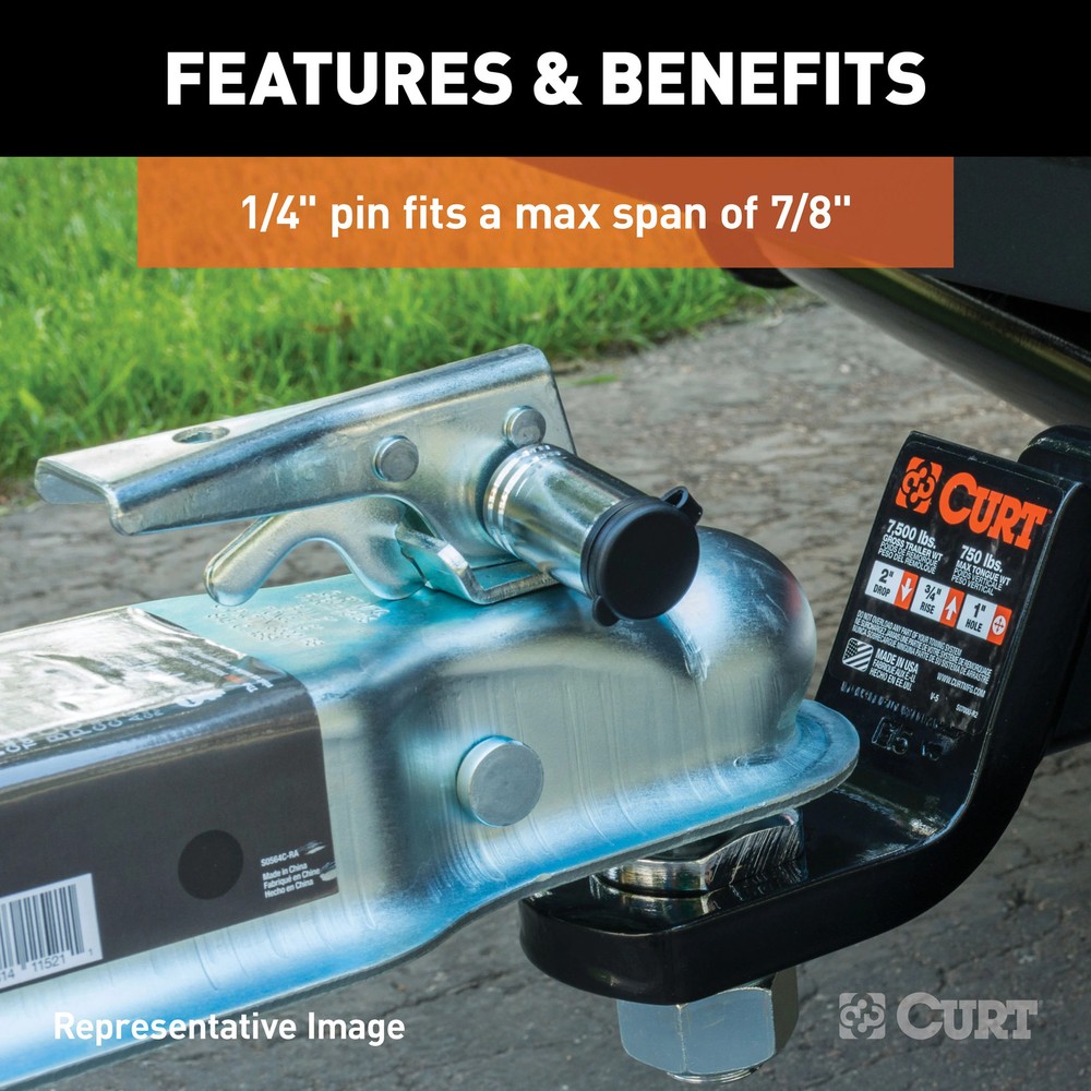 Curt Hitch & Coupler Lock Set (2" Receiver, 2-1/2" Latch)