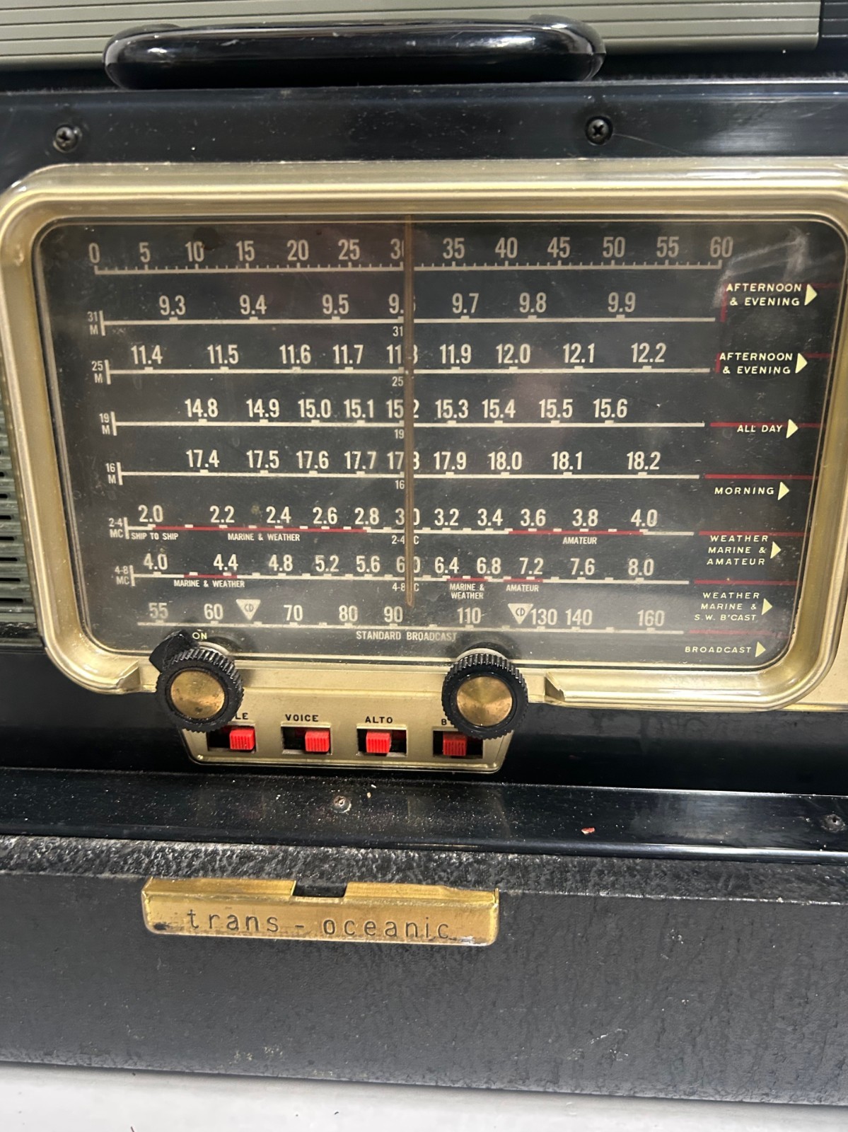 Vtg Zenith Trans-Oceanic Model L600 Super DeLuxe Shortwave Radio Receiver (A30)