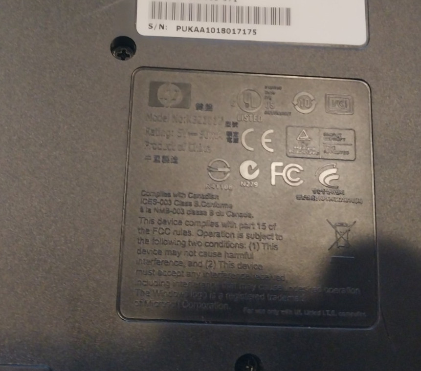 HP KB2101U USB Wired Keyboard & MOUSE