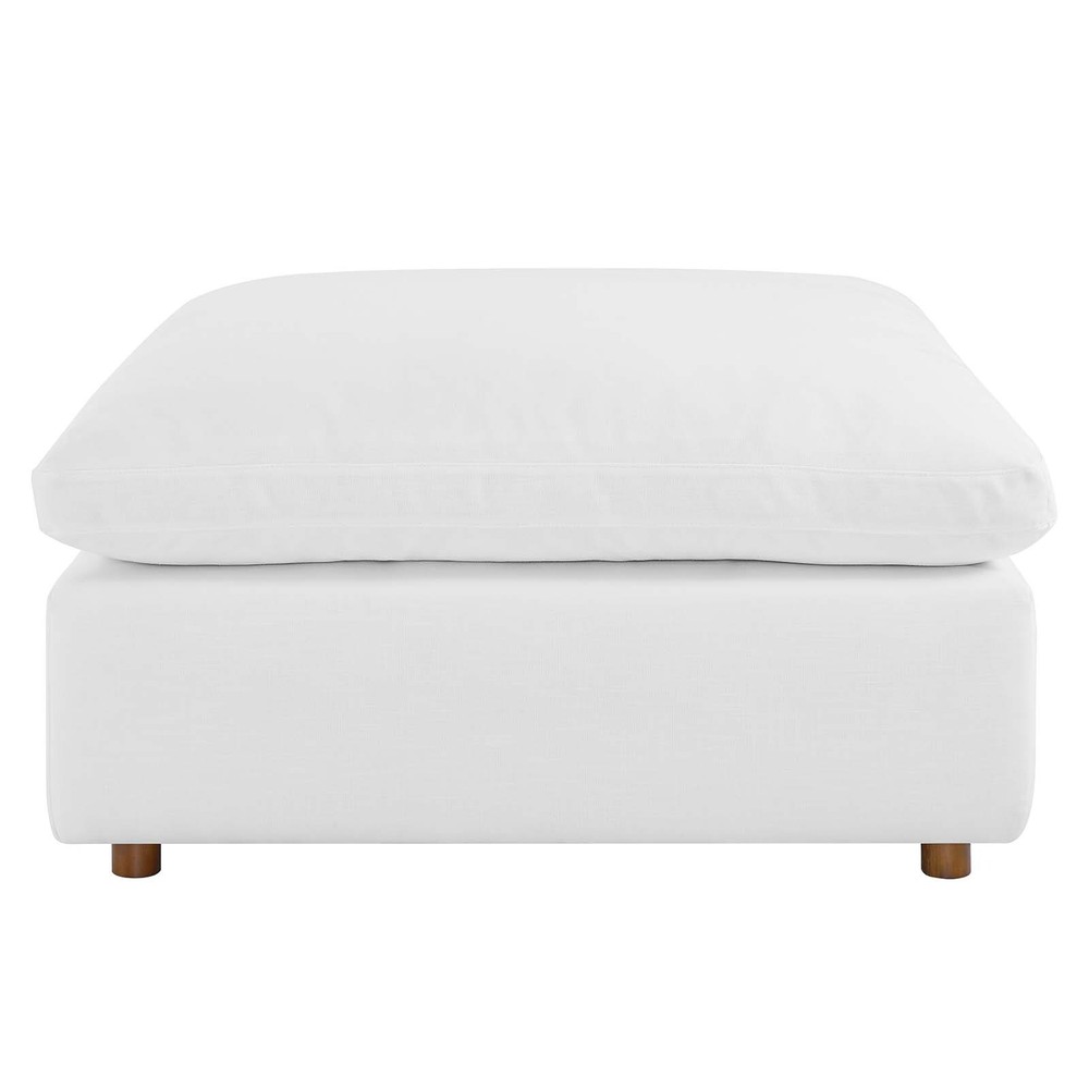 Modway Commix Down Filled Overstuffed Ottoman in Pure White