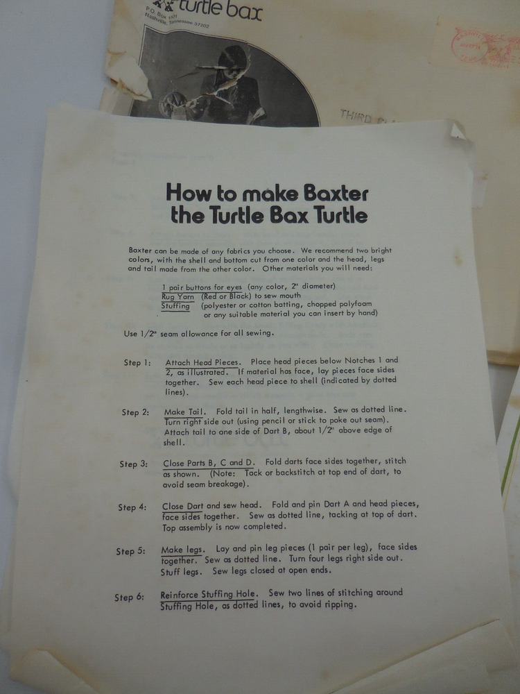 Baxter the Turtle Bax Turtle Sewing Pattern Mail Order from Turtle Bax Jeans