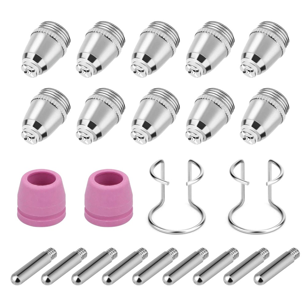 24pcs Plasma Cutter Torch Consumables Tip Applicable for Auto repair shops