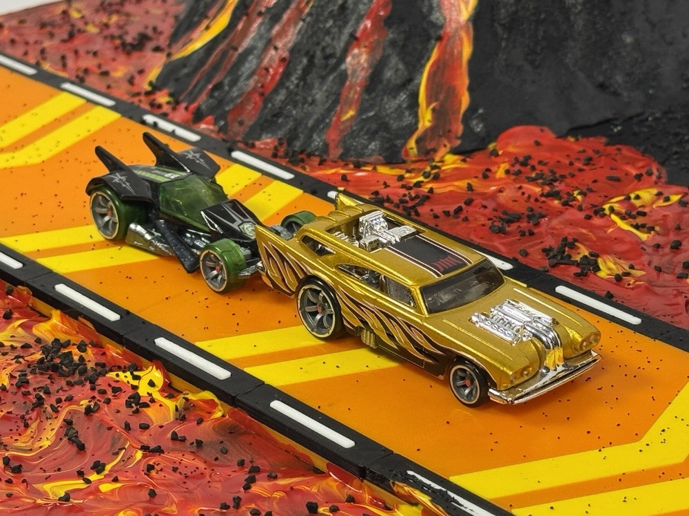 Hotwheels Acceleracers World Race Lava Realm Diorama