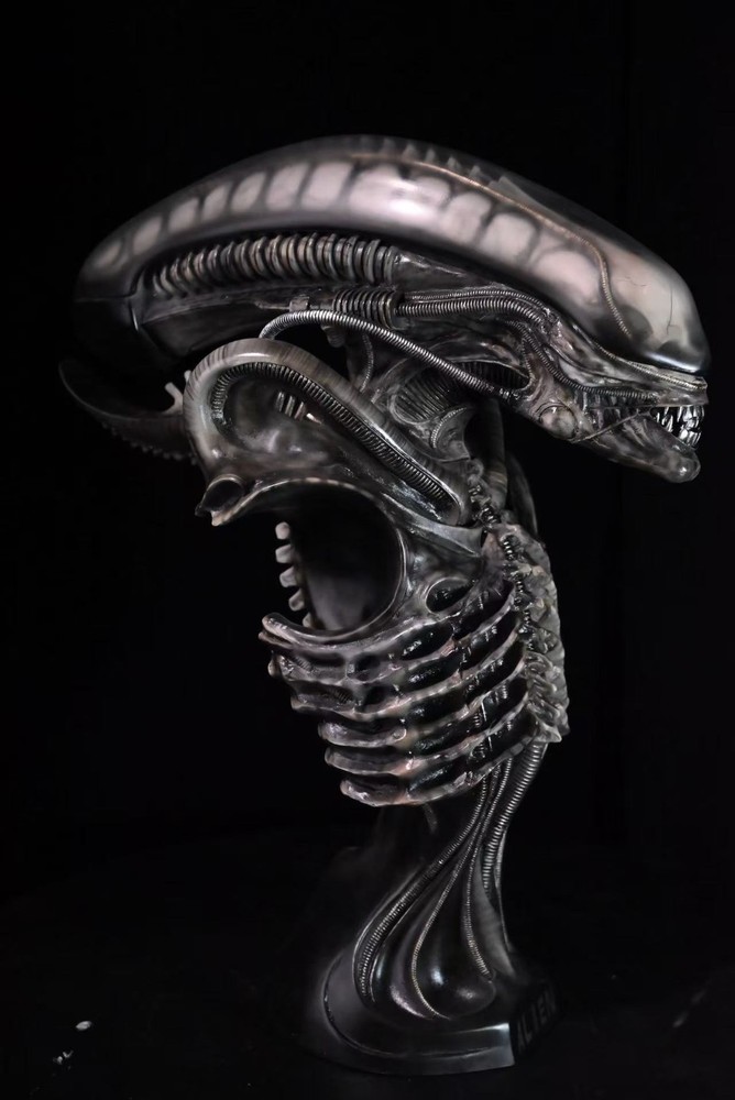 Alien Bust, 1:3 Scale, 14 in tall, resin material, custom-made