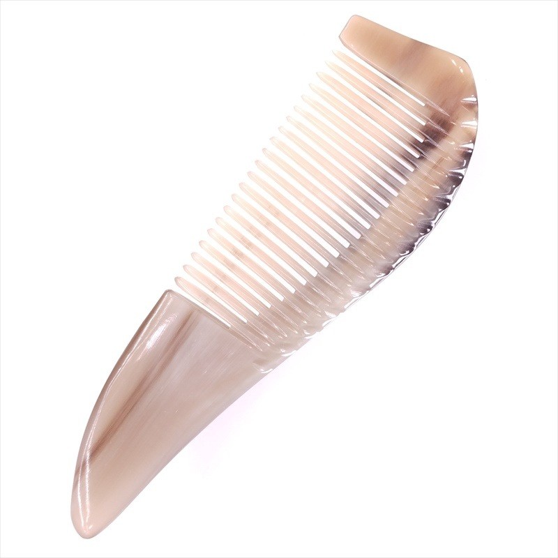 Premium Horn Comb 14cm (Medium Teeth) Yellow Cattle Horn