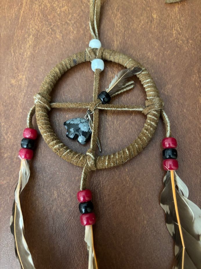 Feather Dream Catchers (2) Leather