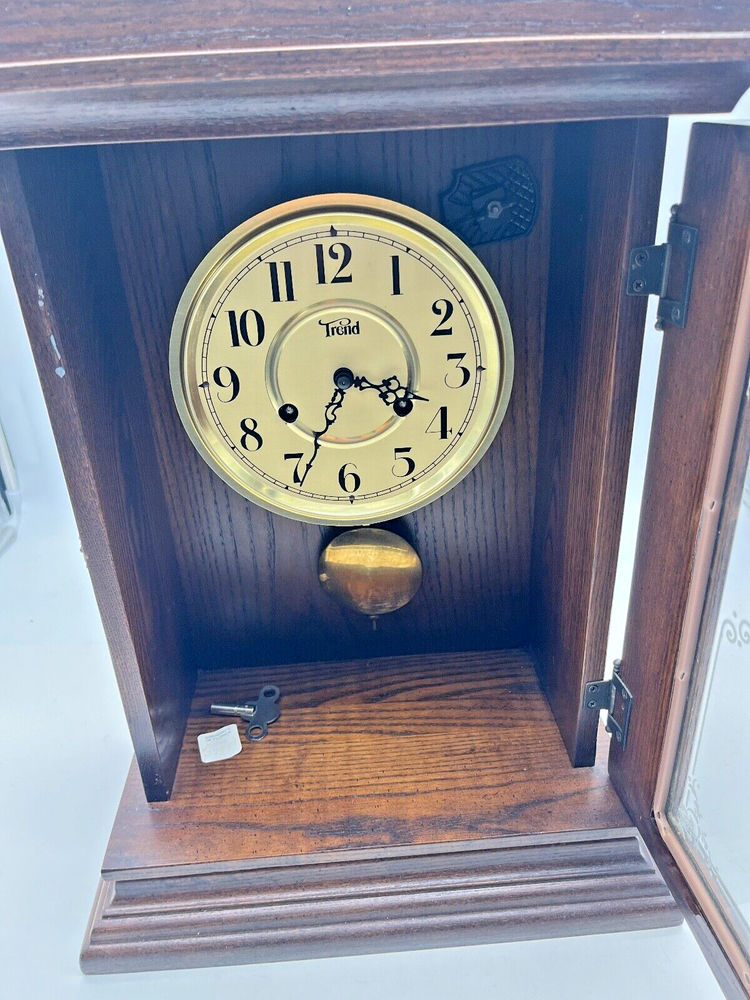 Sligh Trend Chime Wall Clock Oak Pendulum Model 730-73
