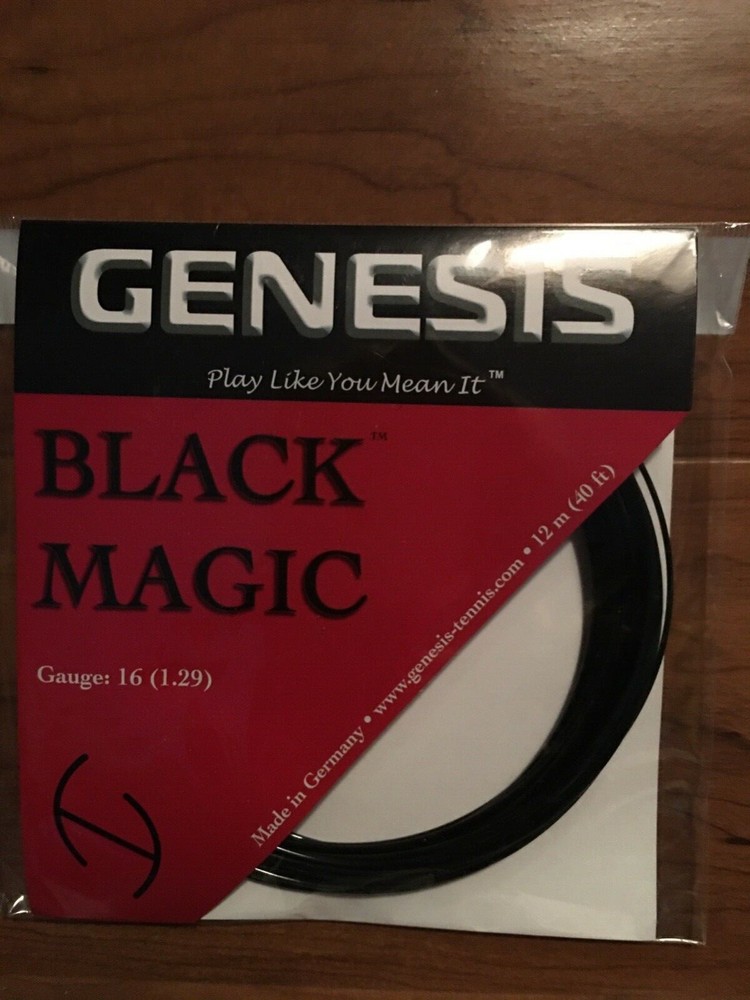 1 SET GENESIS BLACK MAGIC 16 German Made Tennis Racket String