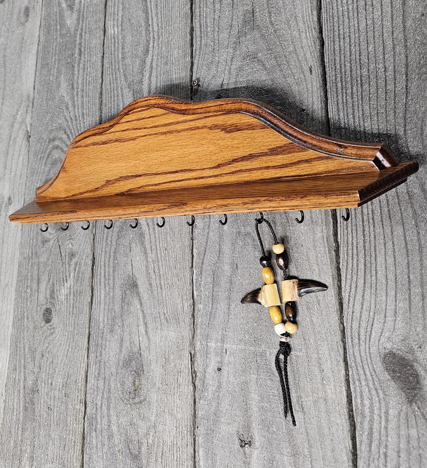 WILD TURKEY SPUR BEARD HUNTING MOUNT OAK 11 HOOK HOLDER TROPHY PLAQUE TAXIDERMY