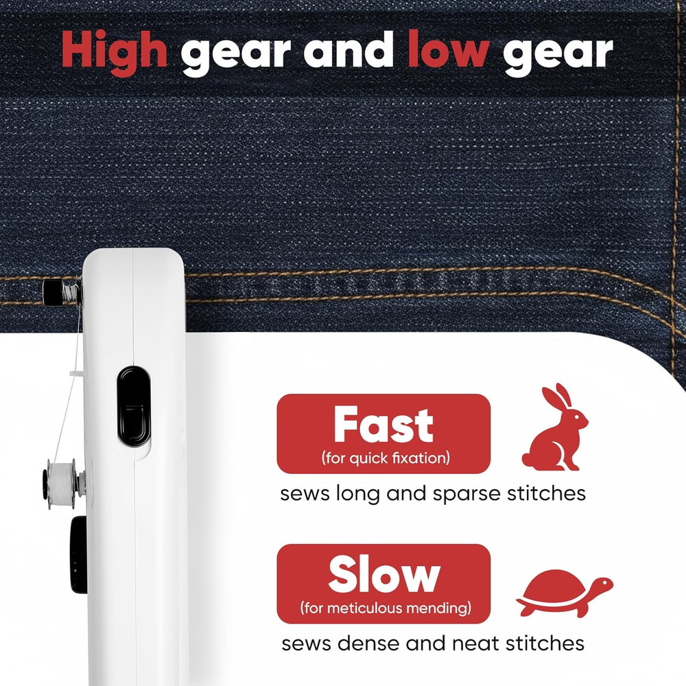 Portable Handheld Sewing Machine for Beginners – Mini Stitching Tool with 2 Spee