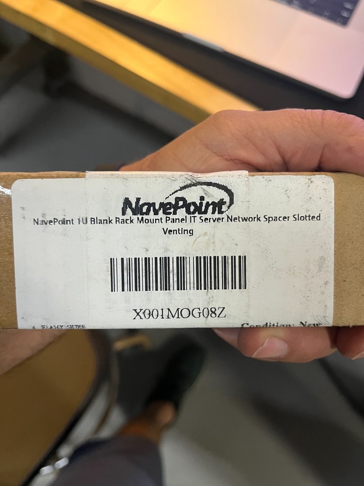 Navepoint 1 U Blank Rack Mount Panel Spacer ,Venting /19 “