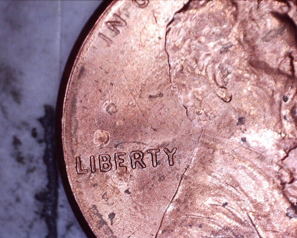 2015 P Lincoln shield cent with GAS BUBBLES on Obverse and Reverse