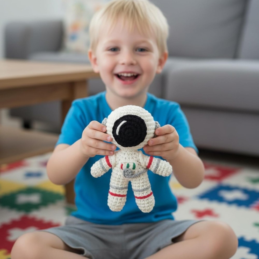 ASTRONAUT CROCHET KIT FOR ADVANCED OR INTERMEDIATE BEGINNER, VIDEO TUTORIAL