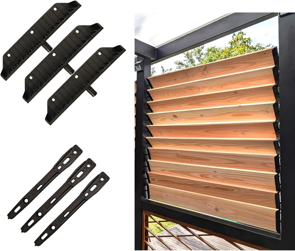 Louver Bracket Kit, Deck Sunblind System, Shutters Hardware System for Window...