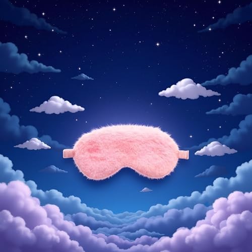 1Pc Pink Plush Sleep Mask Soft Sleeping Blindfold Warm Comfortable Plush and