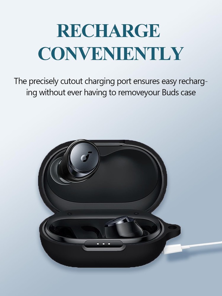 Case for Soundcore by Anker Space A40 Adaptive Active Noise Cancelling BLACK