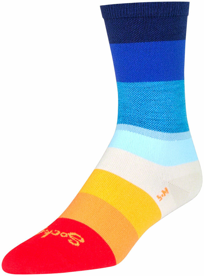 SockGuy Crew 70's Socks - 6 inch, Blue, Small/Medium