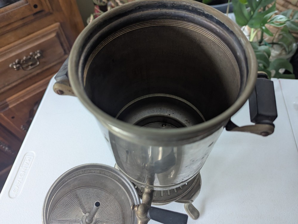 Antique, Victorian style coffee maker with warmer