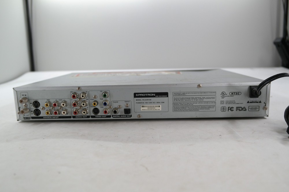 Protron DVD Recorder Player System Model No. PD-DVR100 No Remote Tested & Works