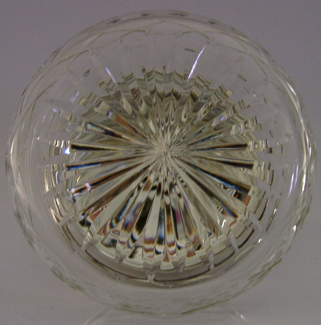 LARGE STERLING SILVER CUT GLASS POT JAR ENGLISH 1979 THE GREEN MAN