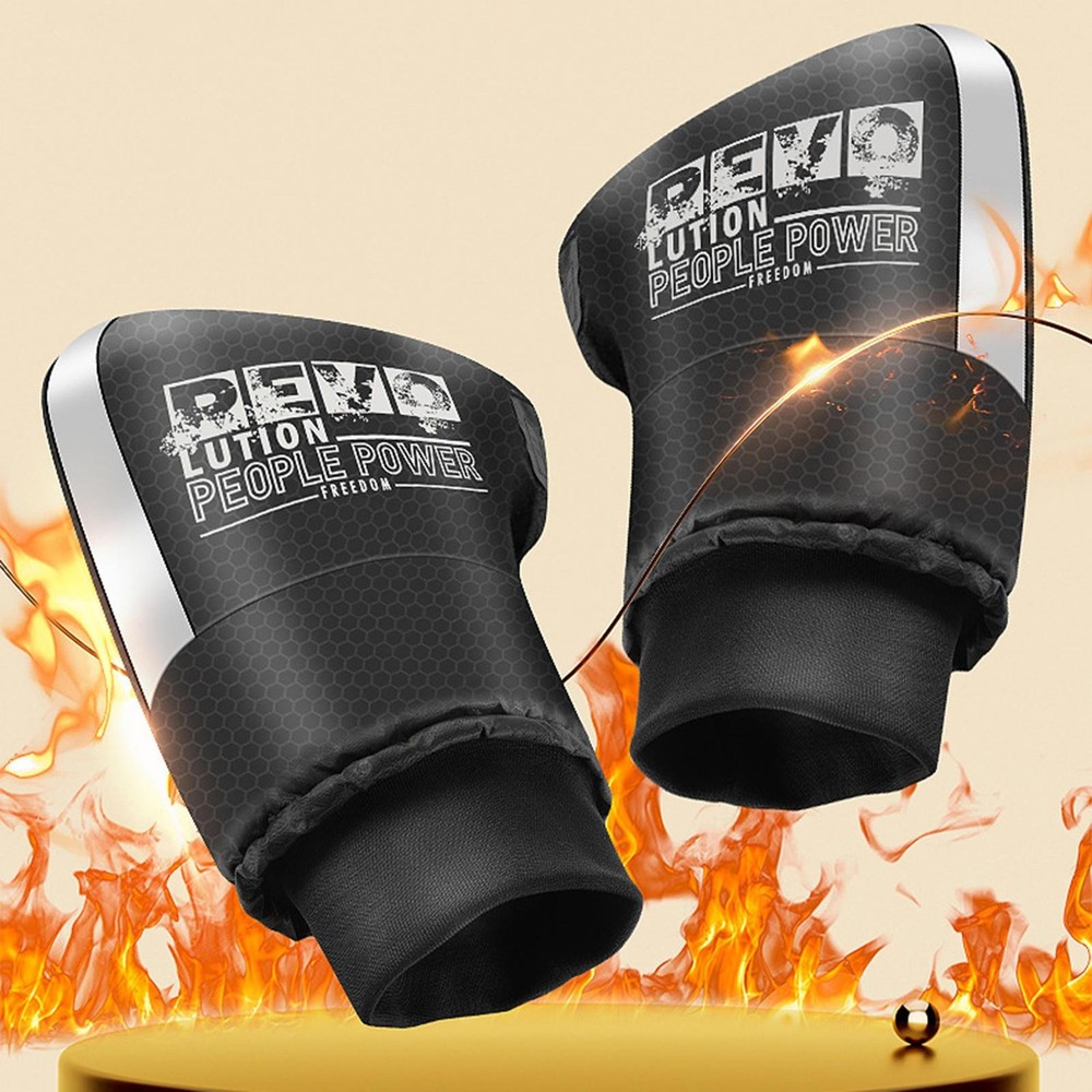 1Pair Waterproof Motorcycle Handlebar Muffs Hand Protector Winter Windproof