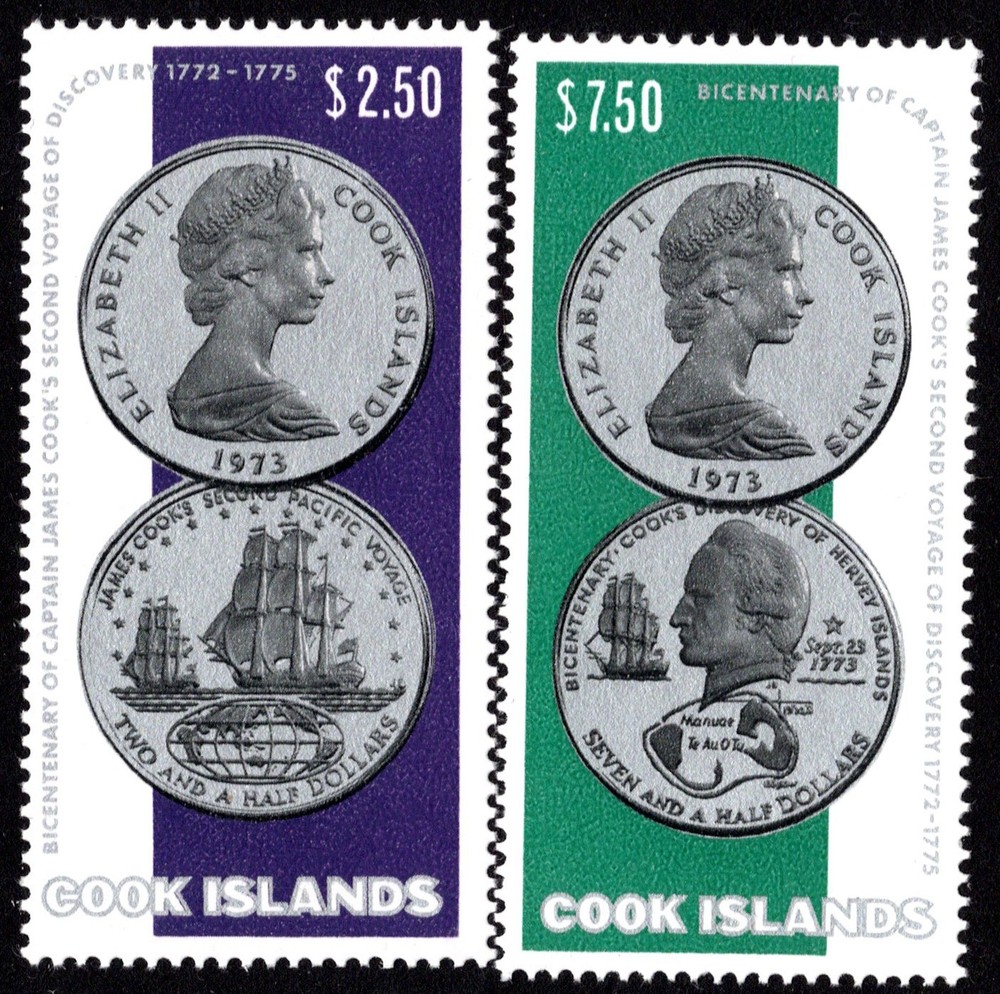 Cook Islands Scott 406-407 Mint never hinged.