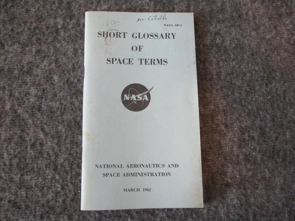 NASA MSFC ROCKET PROPELLANT SLIDE CALCULATOR+SIGNED MEMO+GLOSSARY - ASST DIR M&P