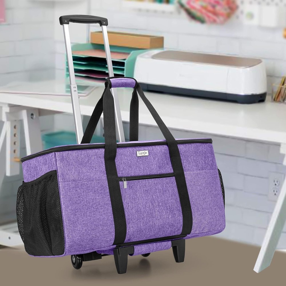 Carrying Storage Case Rolling Cart for Cricut Maker Explore Air Die-Cut Machine