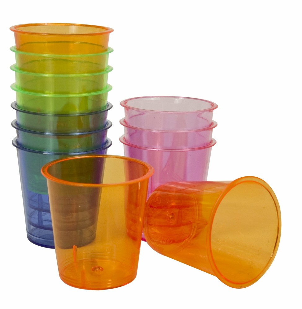 Evriholder EvriShot Neon Shot Glasses, 12-Pack