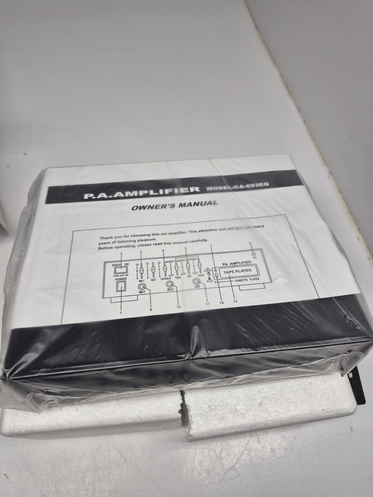 Nippon America PA Amplifier Ca-693eq With Cassette