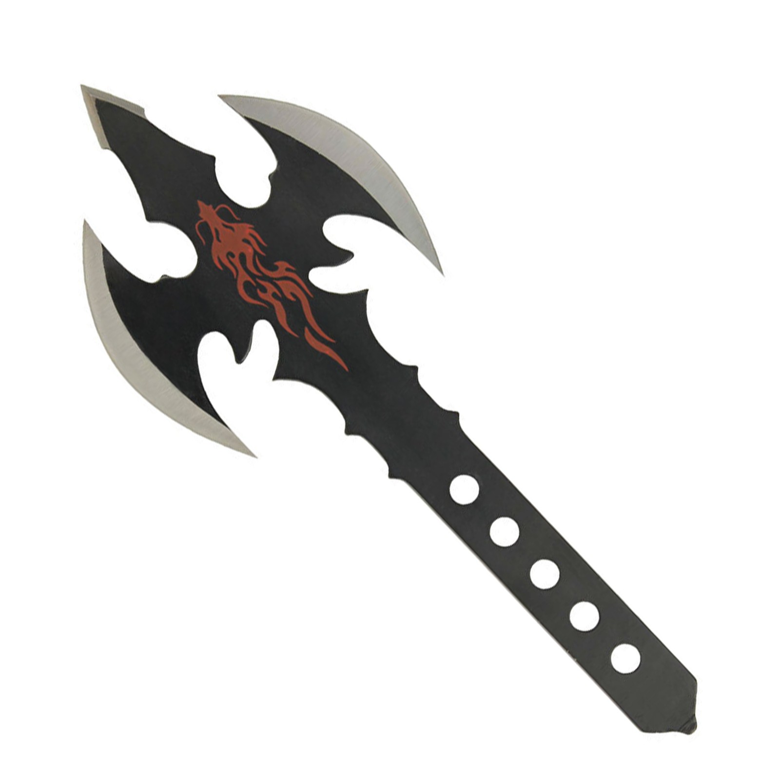 Dragon’s Mighty Fury Triple Edged Throwing Axe Tactical Stainless Steel Hatchet