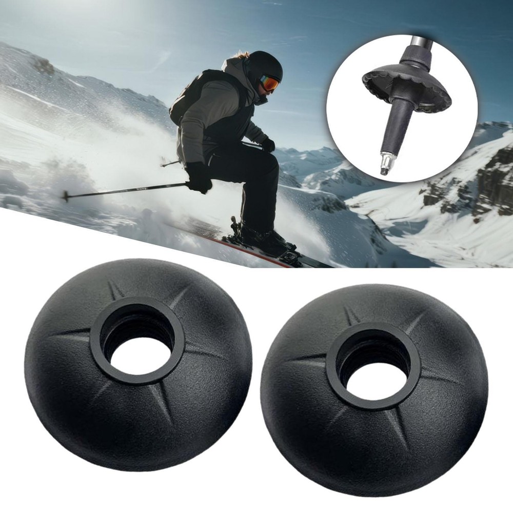 2x Walking Pole Mud Baskets Replace Parts 5cm Ski Pole Snow Baskets Protective