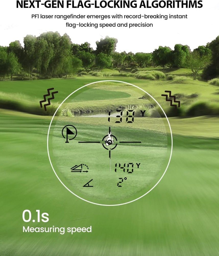 Golf Rangefinder LCD Display with Slope Golf Rangefinder (Ft/Yd/M) Range Find...
