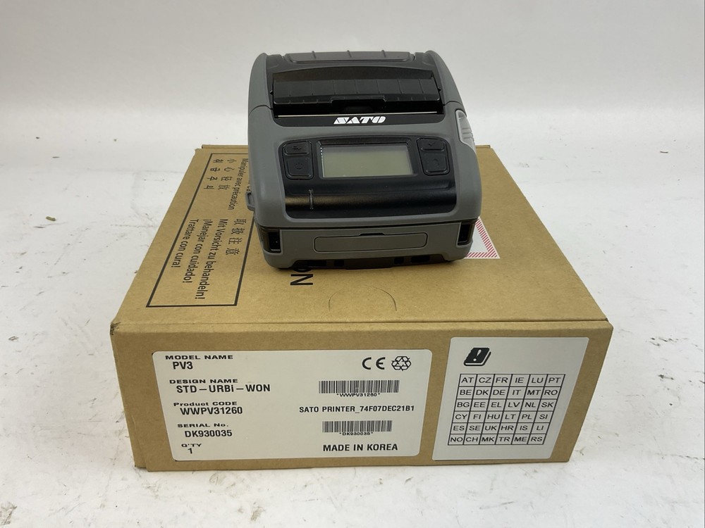 SATO PV3 BARCODE PRINTER STD-URBi-WON INPUT 9VDC 2A