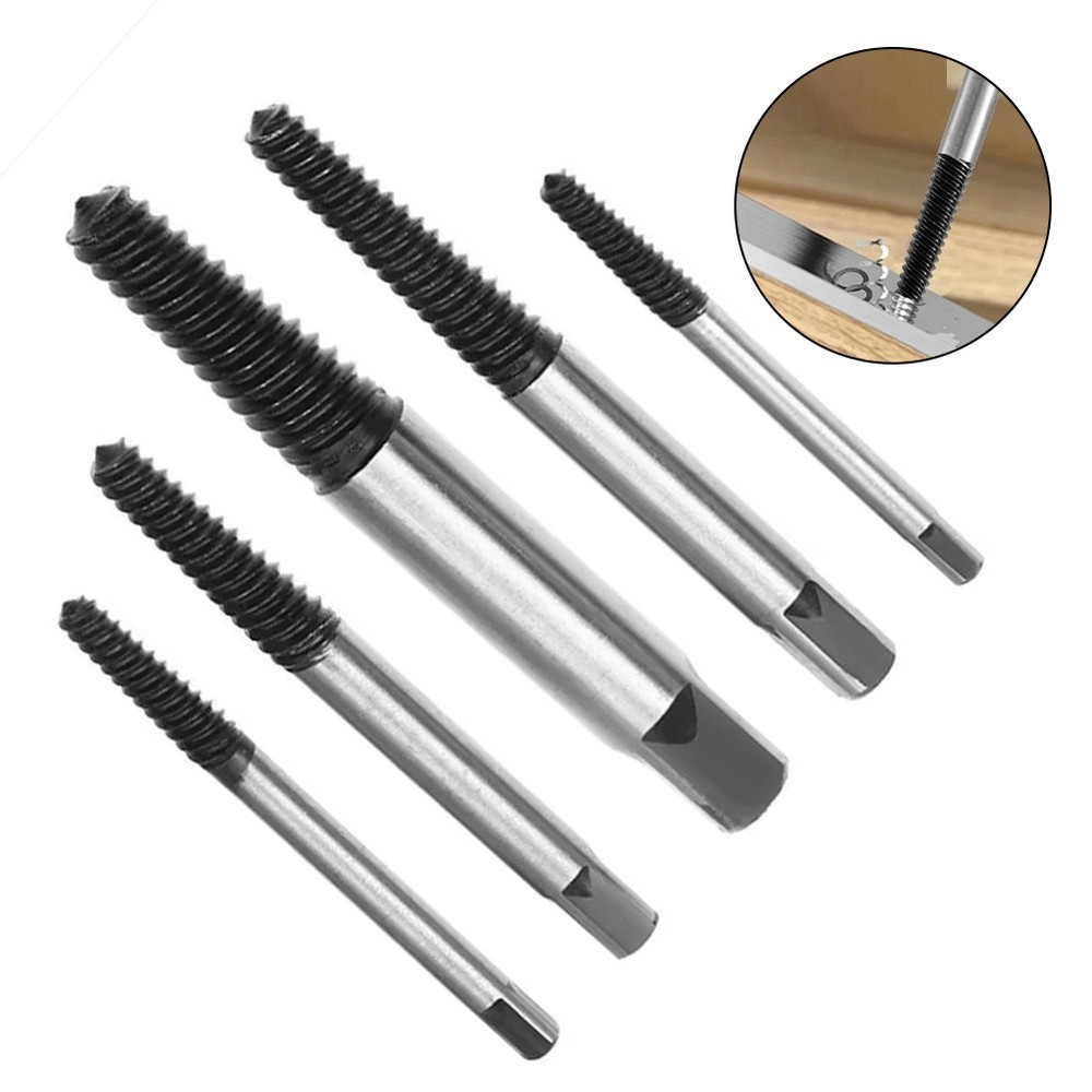 5 Pcs Damaged Broken Screw Remover Extractor Easy Out Drill Bits Remover Tools