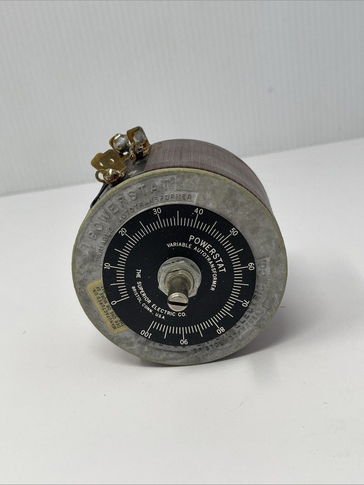 SUPERIOR ELECTRIC POWERSTAT 10B VARIABLE TRANSFORMER 120V INPUT 0-132V 2.25A OUT